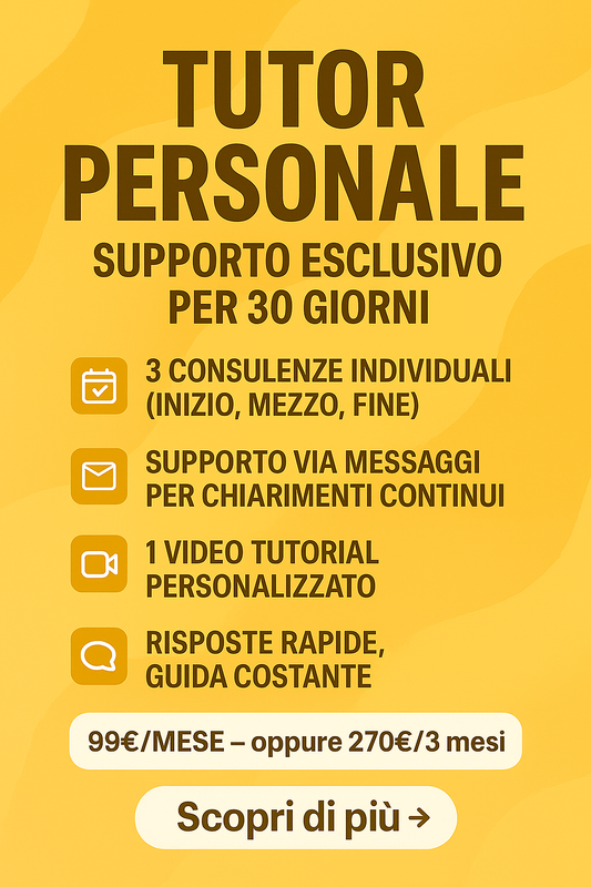 🟡 PACCHETTO 4 – Tutor Personale